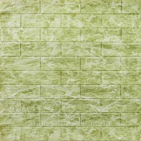 Декоративная 3D панель самоклейка под кирпич DEEP Green 700х770х5мм (069) SW-00000171