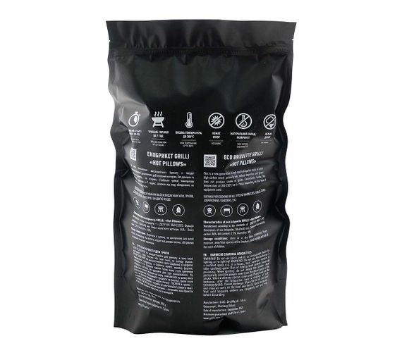 Деревно-вугільний екобрикет Hot Pillows 3 кг GRILLI 777777 Код: 010482 | Зображення 2