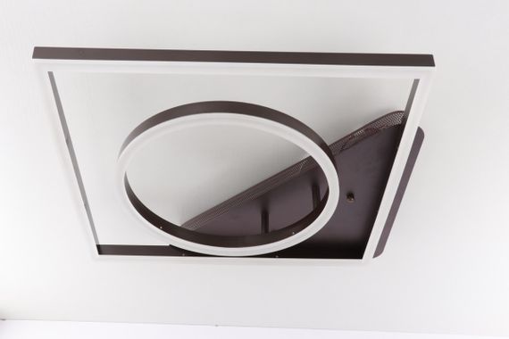 Люстра світлодіодна стельова LED світильник для квартири на стелю лед з пультом 25580 Коричневий 10х48х48 см. | Зображення 6