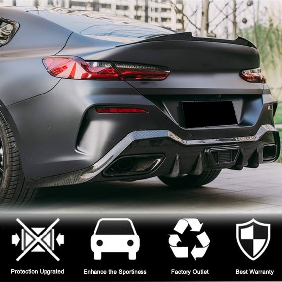 Дифузор заднього бампера V1 (для G16 M-Sport, Карбон) для BMW 8 cерія G14/G15/G16 2018- рр | Зображення 2