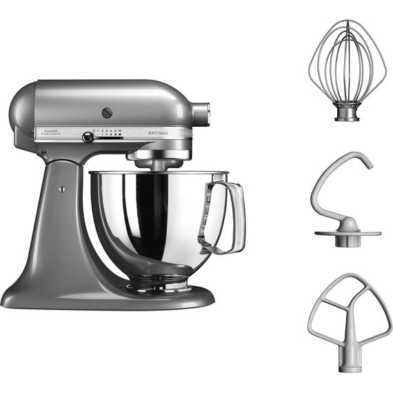 Миксер планетарный KitchenAid 5KSM125ECU 300 Вт 4,8 л серебристый | Зображення 2