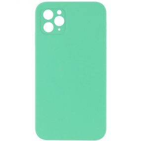 Чохол Silicone Case Square Full Camera Protective (AA) NOLOGO для Apple iPhone 11 Pro Max (6.5") Зелений / Spearmint