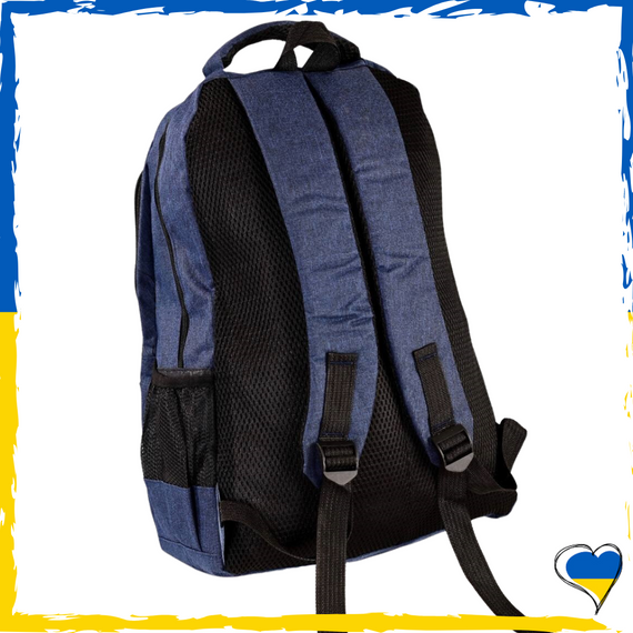 Рюкзак синій універсальний, повсякденний, шкільний, вмісткий. Унісекс | Зображення 1