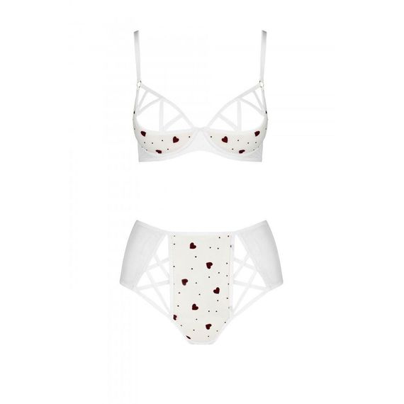 Еротичний комплект з малюнком Passion LOVELIA BIKINI L/XL, white | Зображення 2