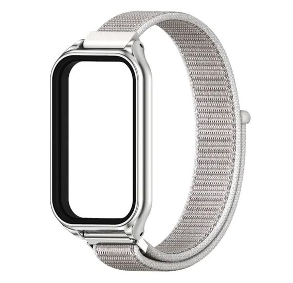 Ремешок нейлоновый Mijobs для фитнес браслета Xiaomi Redmi Smart Band 2 - Silver