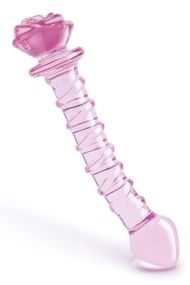 Спіральний фалоімітатор для точки G зі скла Dream Toys Glaze Glass у формі бутона троянди sexstyle