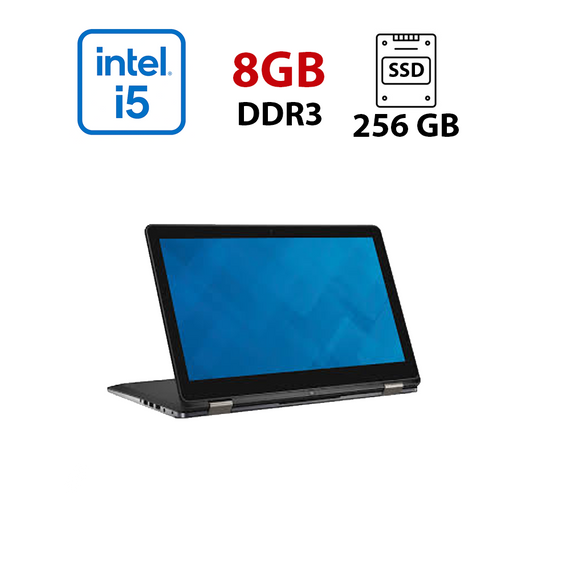 Ультрабук-трансформер Dell Inspiron 15-7568 / 15.6" (1920x1080) IPS / Intel Core i5-6200U (2 (4) ядра по 2.3 - 2.8 GHz) / 8 GB DDR3 / 256 GB SSD / Intel HD Graphics 520 / WebCam / Windows 10 Lic б/у