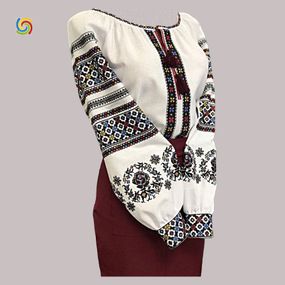 Рубашка Украинская вышиванка 22262 цвет белый размер S