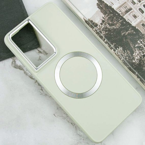 TPU чехол Bonbon Metal Style with MagSafe для Samsung Galaxy S23 Ultra Белый / White | Зображення 3