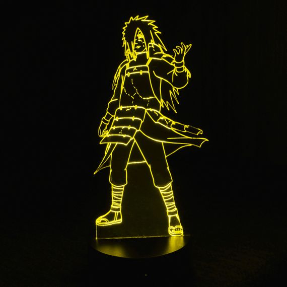 Акриловый светильник-ночник Учиха Мадара (Uchiha Madara) 2 желтый tty-n000395