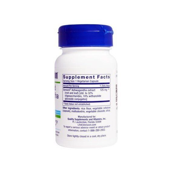 Ашваганда Life Extension Optimized Ashwagandha Extract 60 Veg Caps | Зображення 1