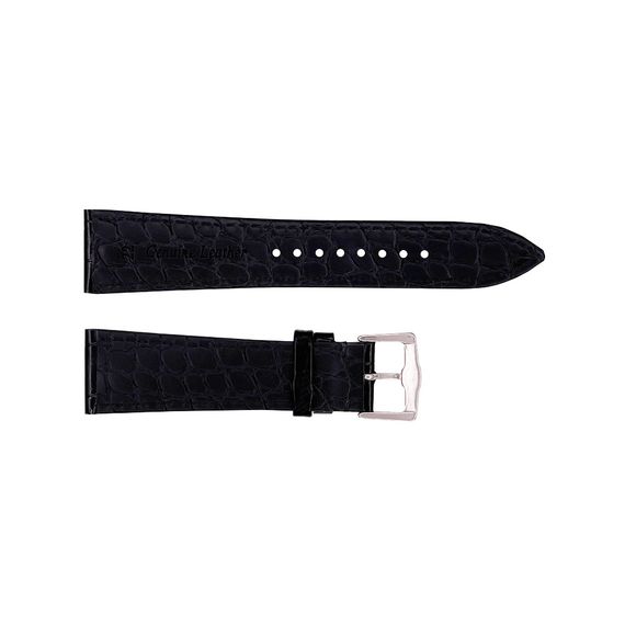 Шкіряний ремінець Premium 22х18 мм. Black | Зображення 1