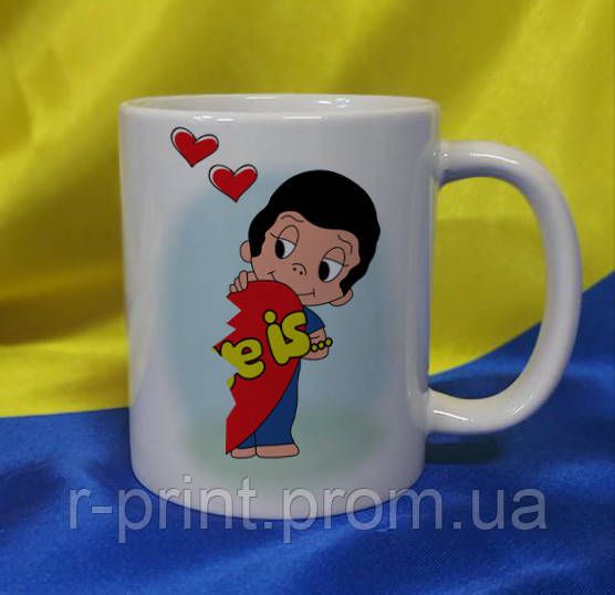 Чашка керамічна LOVE IS... 600 мл (2427-212/102-600) | Зображення 1