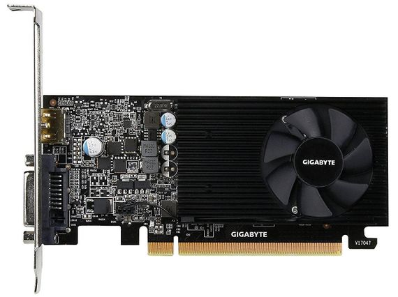 Видеокарта GIGABYTE GeForce GT1030 2GB DDR5 64bit HDMI-DVI Low Profile Silent (GV-N1030D5-2GL)