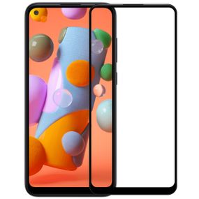 Защитное стекло 3D для Samsung Galaxy A11 / M11 черное (полная проклейка на весь экран)
