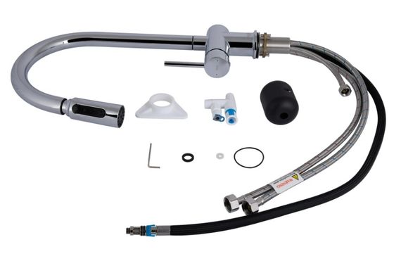 Змішувач для кухні Qtap Rozcesti з висувним виливом з підключенням для питної води QTROZ366CRM45938 | Зображення 6