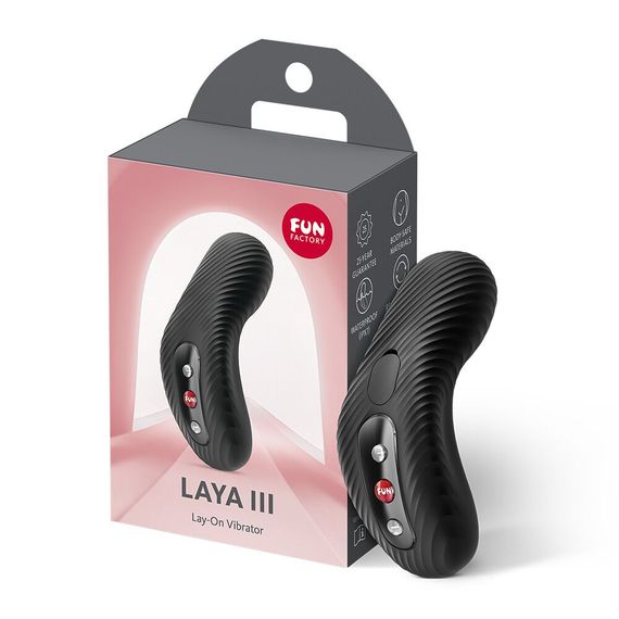 Накладний вібратор Fun Factory LAYA III Black, ефект постукування пальцем | Зображення 2