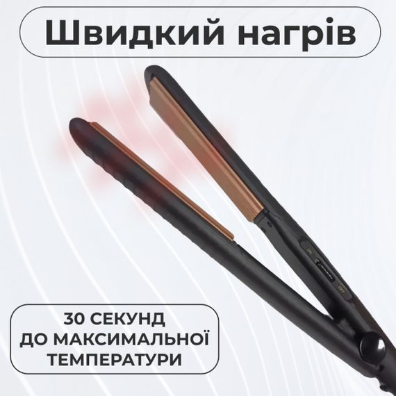 Плойка-гофре GEEMY GM-2955 з кермічним покриттям, чорна | Зображення 7