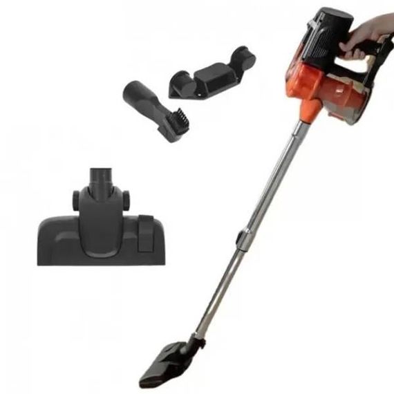 Акумуляторний пилосос з турбощіткою, контейнер 0,5л 250Вт Crownberg СВ-673 Чорний з червоним