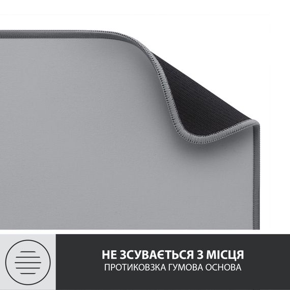 Килимок для мишки Logitech Desk Mat Studio Series Mid Grey (956-000052) | Зображення 6