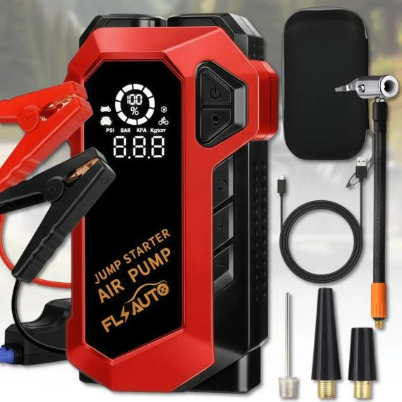 Пусковий автомобільний пристрій із компресором, дисплеєм і ліхтарем JUMP STARTER | Зображення 1