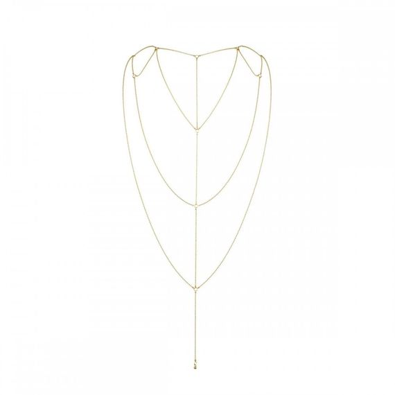 Цепочка для спины Bijoux Indiscrets Magnifique Back and Cleavage Chain -Silver, украшение для тела sexstyle | Зображення 3