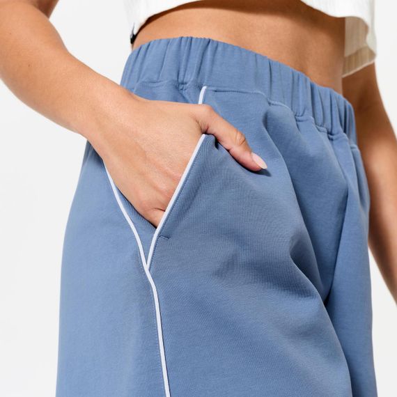 Шорти жіночі блакитні/білі - L | Зображення 4