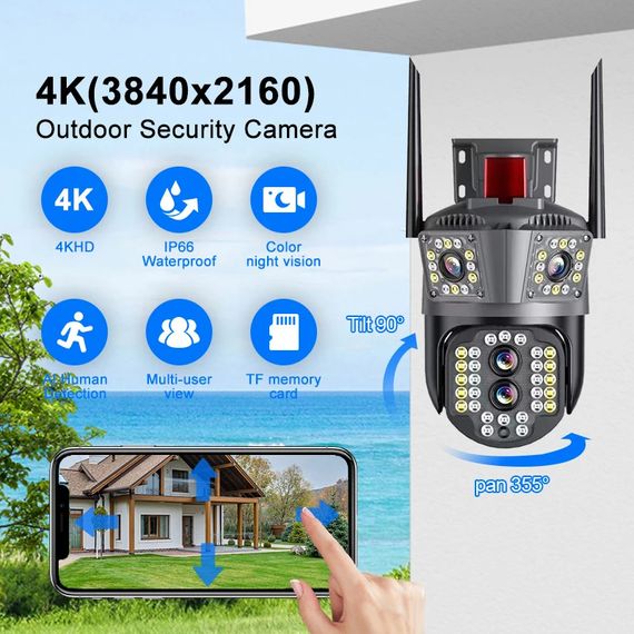 Камера відеоспостереження PTZ вулична WiFi 3L-V35 XPRO IPC-3L-V33 V380PRO (45044-16976_1084) | Зображення 1