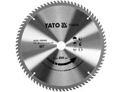 Диск пиляльний победітовий по дереву 315х30мм 80 зубів YATO YT-60794