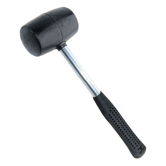 Киянка резиновая Sigma 450 г черная, металлическая обрезиненная рукоятка (4317481)