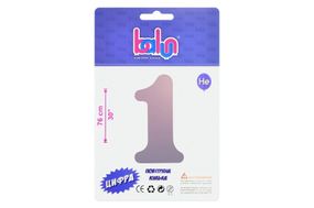 Фольгована кулька 02373 цифра "1" градієнт 30" (76 см) 1 шт Balun