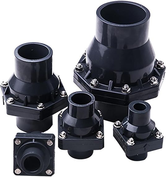 Обратный клапан ПВХ DN32 (40 мм) с двойным соединением обратный ход, для труб под давлением для напорной трубы | Зображення 4