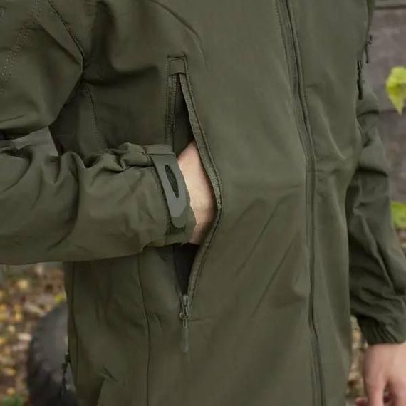 Куртка софтшел Gman Олива Soft Shell на флісі | Зображення 4