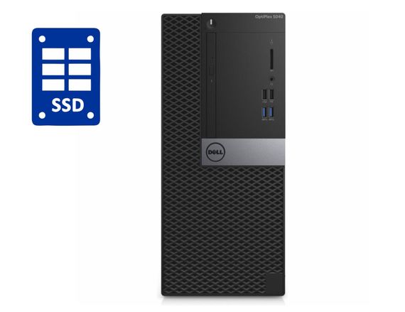 ПК Б-клас Dell OptiPlex 5040 Tower / Intel Core i3-6100T (2 (4) ядра по 3.2 GHz) / 4 GB DDR3 / 120 GB SSD / Intel HD Graphics 530 / DVD-RW б/в