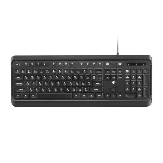Клавіатура 2E KS120 White backlight USB Black (2E-KS120UB) | Зображення 4