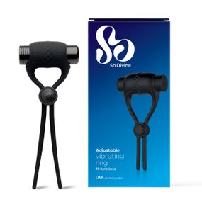 Ерекційне кільце-лассо з віброкулею, перезаряджаєме, So Divine MEN (Велика Британія) sexstyle