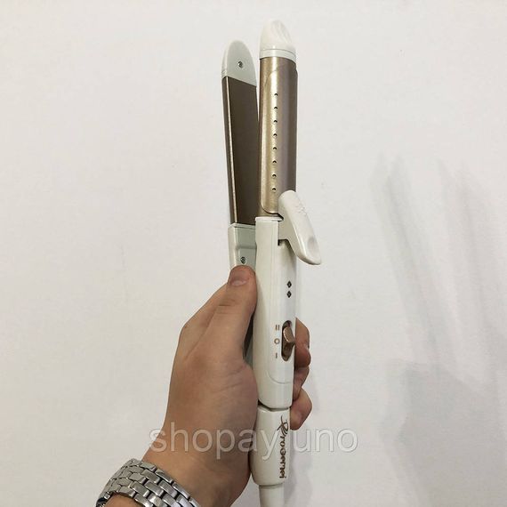 Плойка-праска для випрямлення волосся GEMEI GM-2961 30Вт, Плойка гофре для волосся PA-25 | Зображення 5