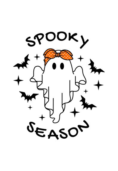 Футболка жіноча біла з принтом "Spooky season", L | Зображення 1