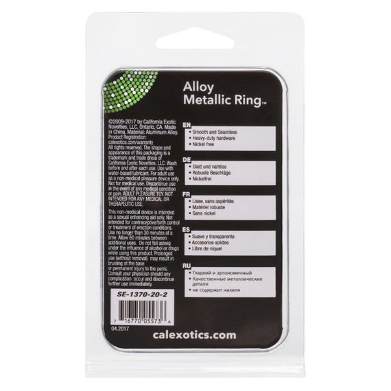 Эрекционное кольцо California Exotic Novelties Alloy Metallic Ring sexstyle | Зображення 5