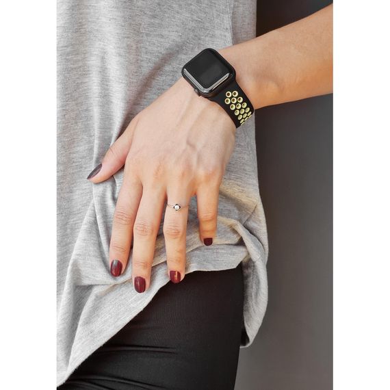 Ремінець Apple Watch Sport Nike+ 42/44/45/49 mm black/gray | Зображення 7
