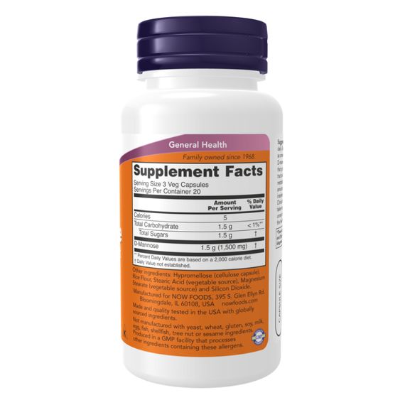 D-Mannose 500mg - 240 vcaps | Зображення 1