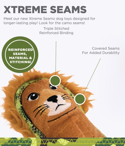 Іграшка для собак Outward Hound Xtreme Seamz Lion, 18 см | Зображення 3