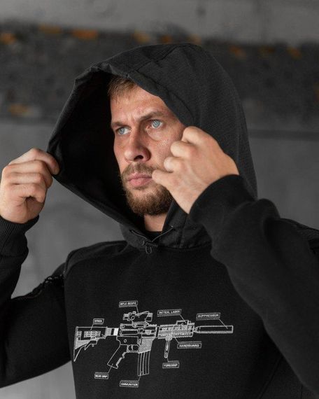 Тактична худи machine black НП4884 | Зображення 3