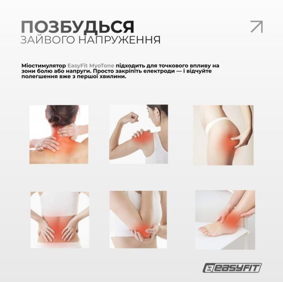 Міостимулятор EasyFit MyoTone імпульсний масажер для м'язів (EF-2307s) | Зображення 7