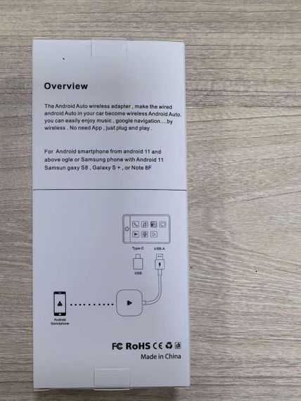 Беспроводной адаптер для штатного Android Auto для Android 11 12 13 14, преобразование проводного с Bluetooth | Зображення 9