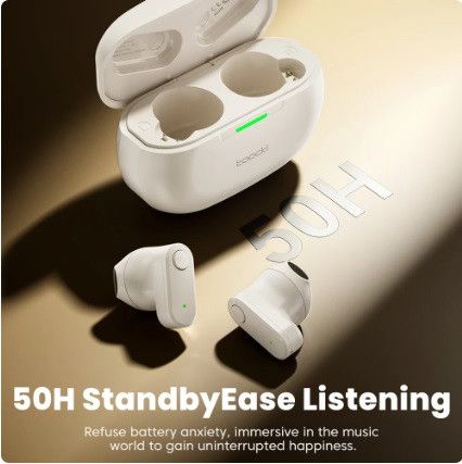 Беспроводные наушники с замечательным звуком Toocki EJ05 Bluetooth 5.3 HIFI Stereo активное шумоподавление | Зображення 2