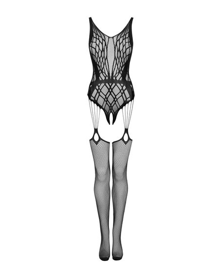 Бодістокінг Obsessive Bodystocking G324 S/M/L black, силуетний малюнок, S/M/L | Зображення 4