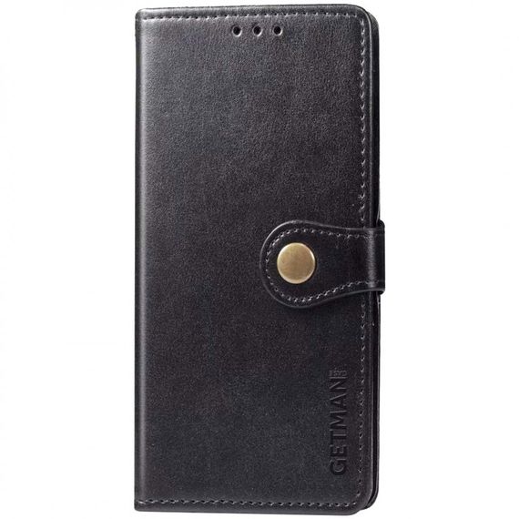 Шкіряний чохол-книжка GETMAN Gallant (PU) для Xiaomi Redmi Note 8T Чорний