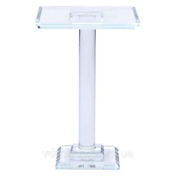 Тортівниця скляна на ніжці 12×12×18 см кругла стійка для торта, капкейків HP-4-71M | Зображення 1