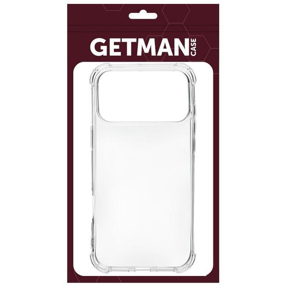 TPU чохол GETMAN Ease logo посилені кути для Apple iPhone 17 Pro (6.3") Безбарвний (прозорий) | Зображення 6